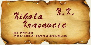 Nikola Krasavčić vizit kartica